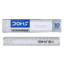 Doms Q Series 30 cm Transparent Scale Pack of 10 Pieces